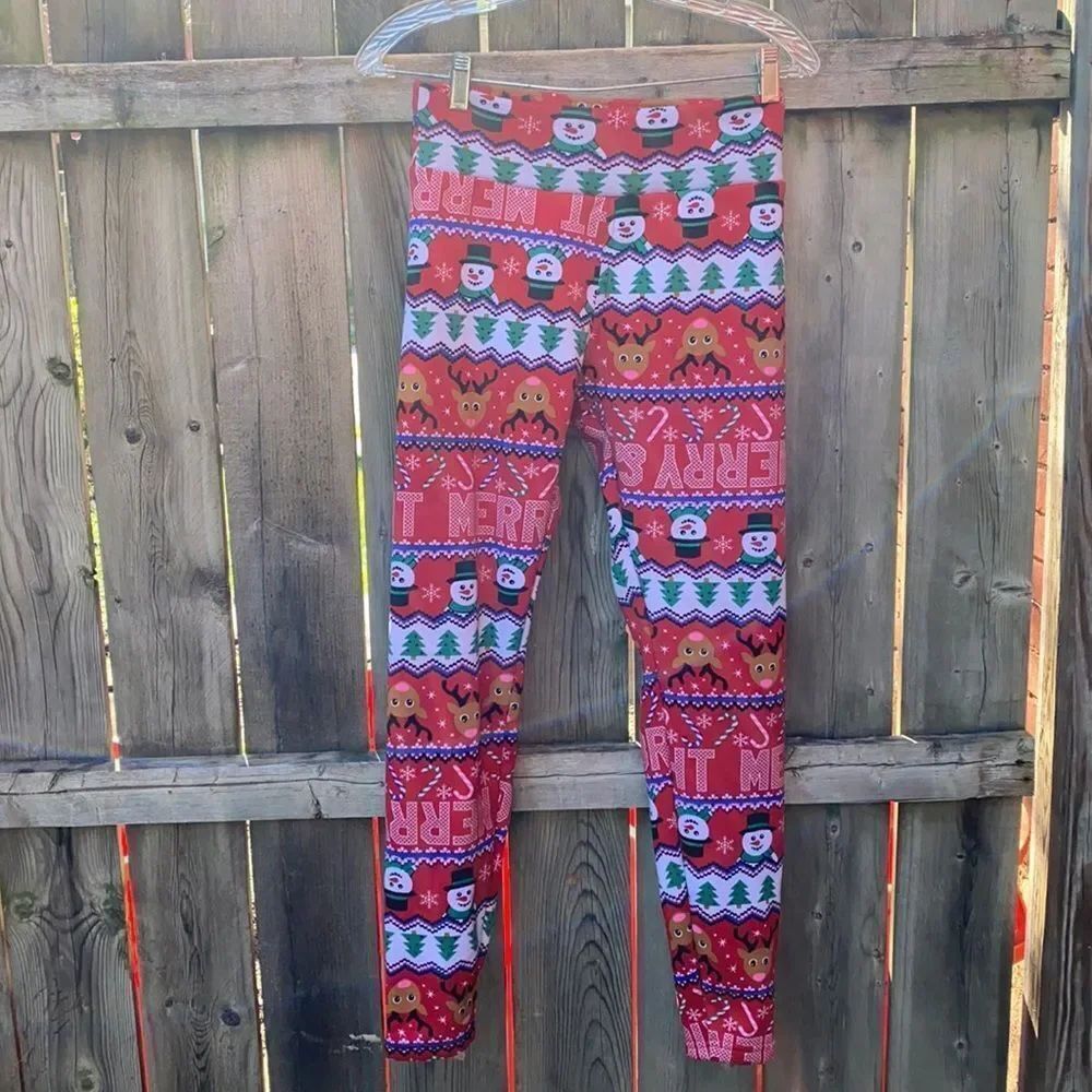 No Boundaries holiday leggings sz. M